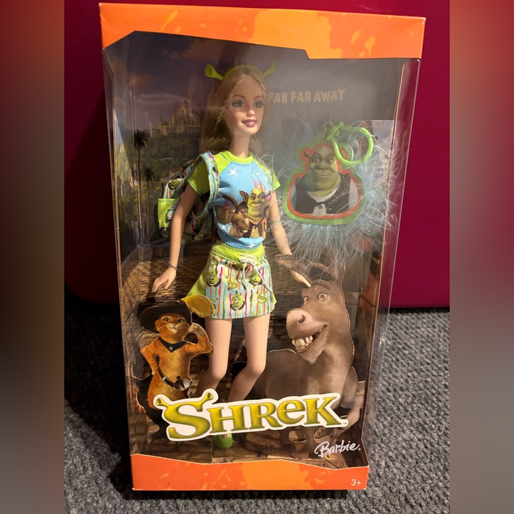 Mattel Barbie Shrek Girl Doll Green Blue Outfit